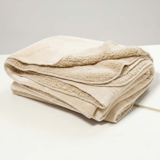 Couverture réversible Beige