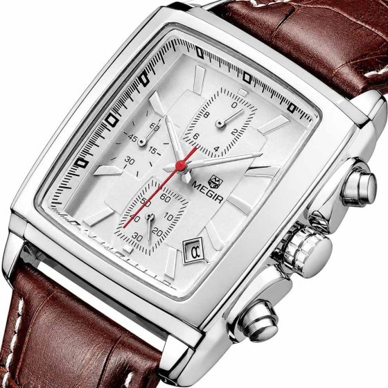 Retro Herrenuhr mit Lederband 