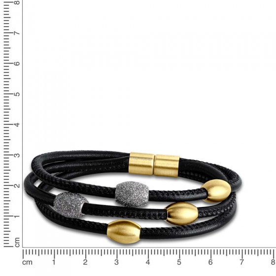 Armband Edelstahl gelb plattie 