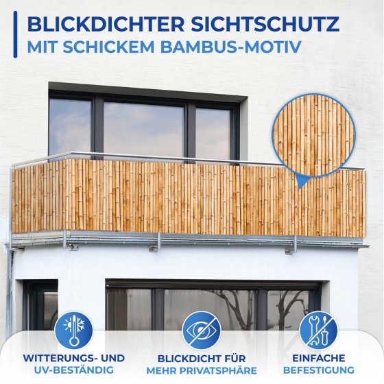 Maximex Balkon-Sichtschutz Bambus 