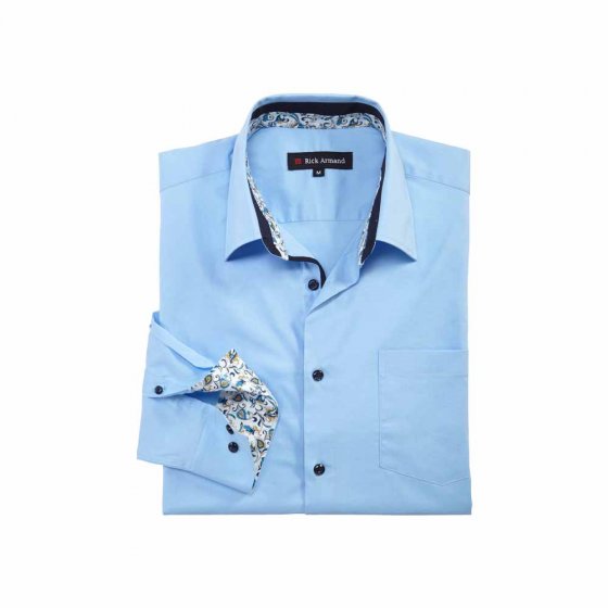 Milano Stretchhemd im Set 3XL (47/48) | Hellblau#Marine