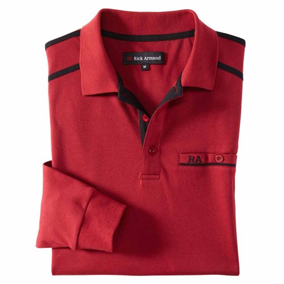 T-shirt interlock aux contrastes fantaisie en lot 3XL (128/132) | Rouge foncé#Gris