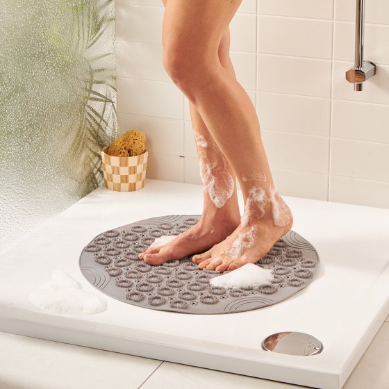 Tapis de douche avec massage des zones réflexes 