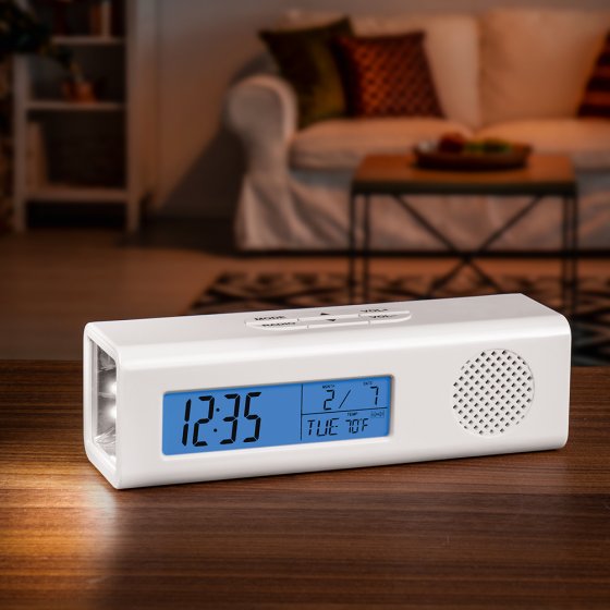 Radio-réveil multifonction avec lampe de poche 