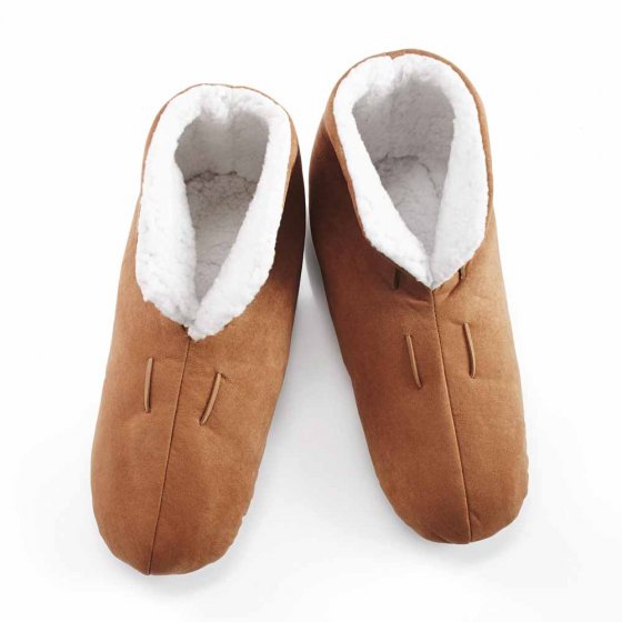 Chaussons cuir et fourrure 