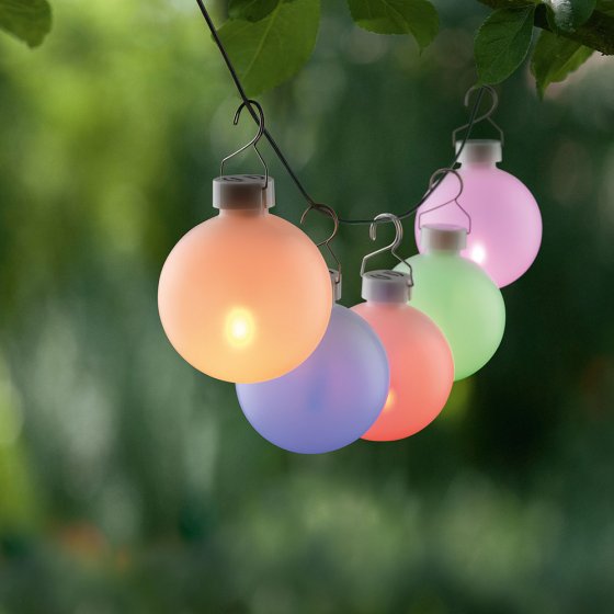 Boules de soirée lumineuses d'extérieur à LED Lot de 5  