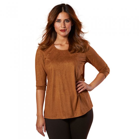 Shirt in Veloursoptik