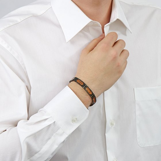Titan-Armband mit Rosenholz