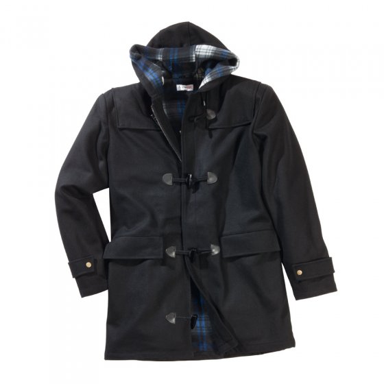 Duffle-coat en laine L | Noir