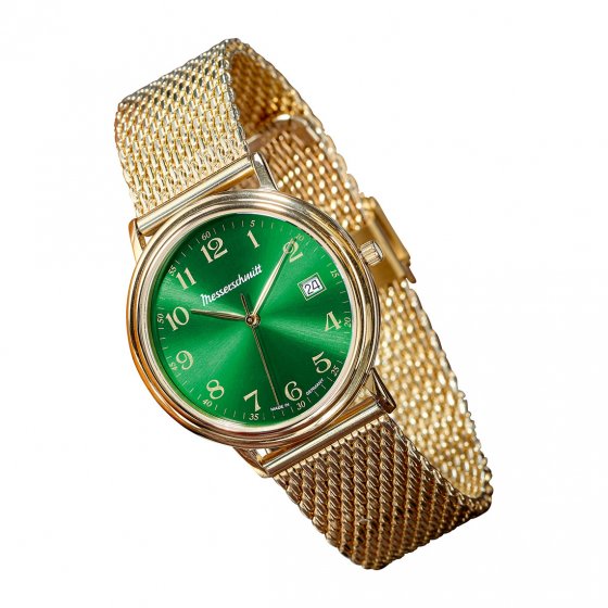 Vergoldete Herrenuhr „Green Baron“ 