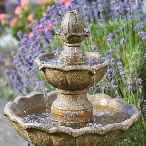 Solar-Brunnen mit Timer 