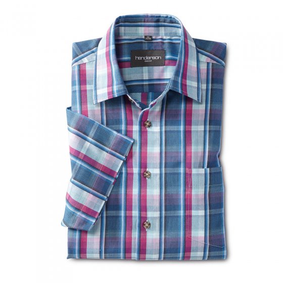 Chemise Madras entretien facile Lot de 2  M | Carreauxbeige#bleu#Carreauxmagenta-bleu