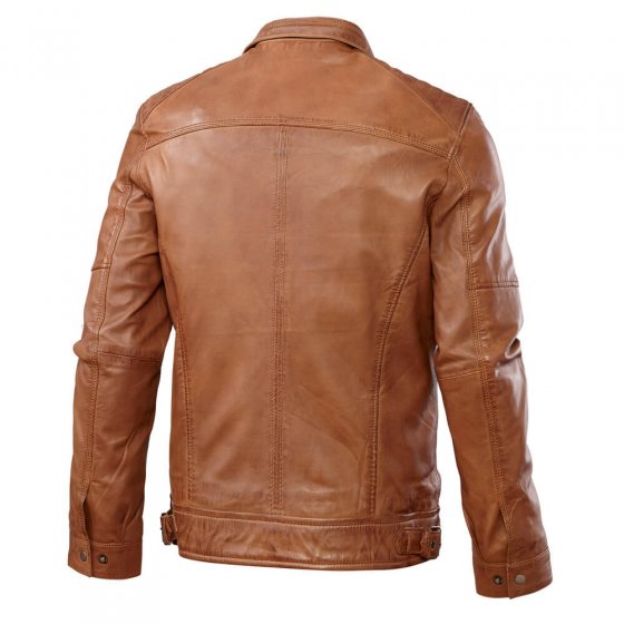 Veste en cuir agneau nappa 