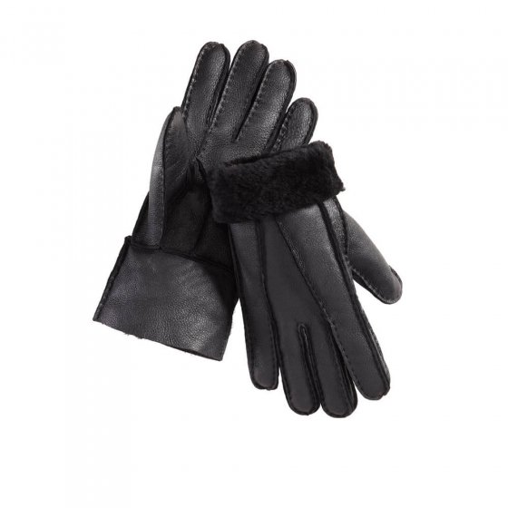 Gants en peau d’agneau M | Noir