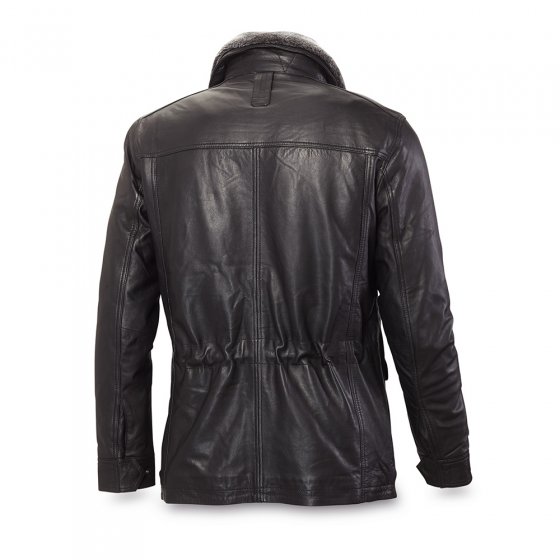 Veste en cuir nappa d'agneau 60 | Noir