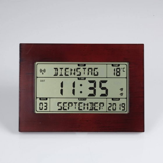 Horloge-calendrier radiopilotée 