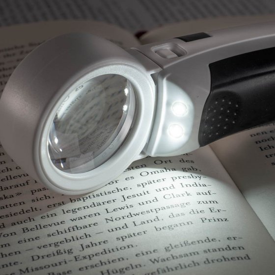 Handlupenset mit Licht