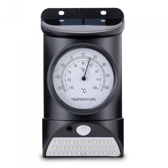 Thermomètre d'extérieur avec lampe solaire 