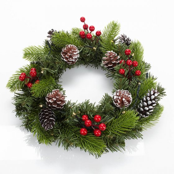 Couronne de Noël à LED