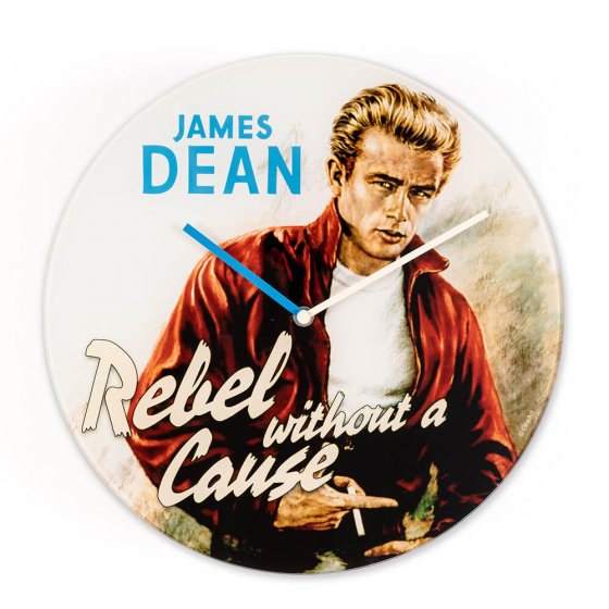 Glas-Wanduhr  "James Dean" 