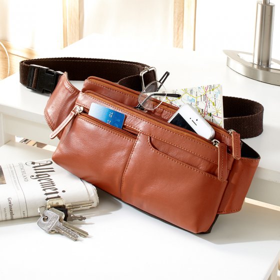 Leder-Bauchtasche