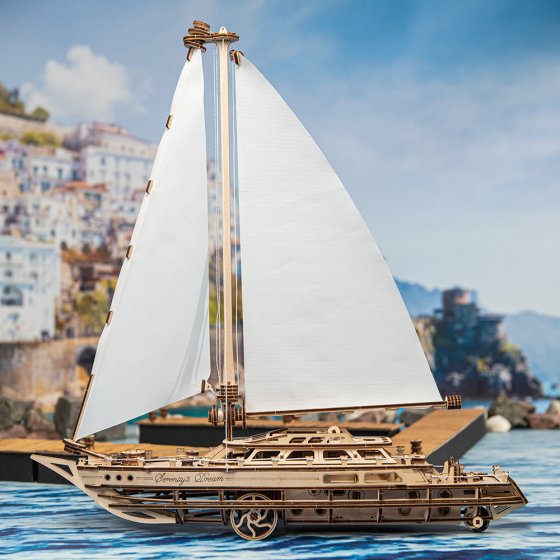 Maquette bois : voilier de rêve 