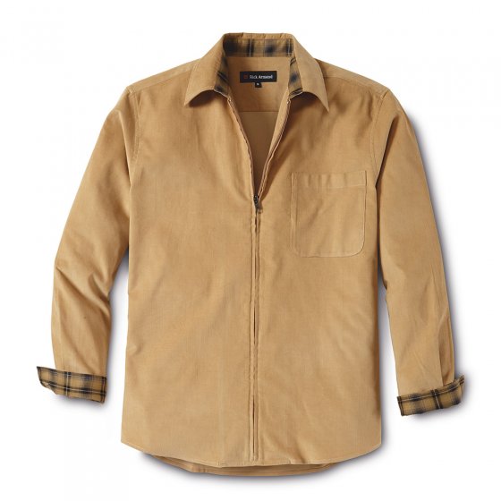 Cordhemd m.Ganzreißverschl.SET L | Marine#Beige