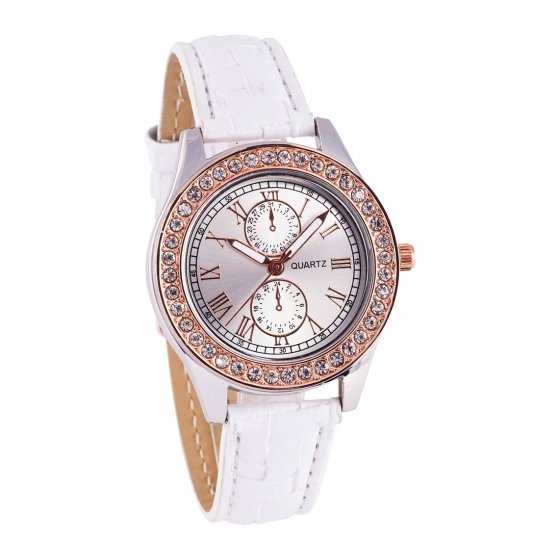 Armbanduhr mit Glaskristallen