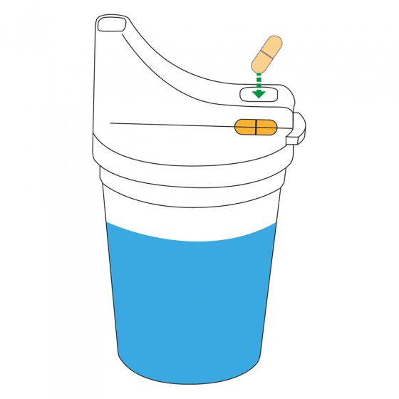 Trinkbecher  "Tabletten-Hilfe" 