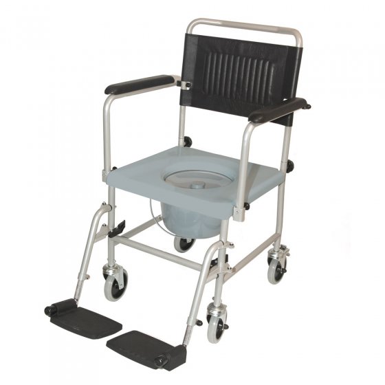 Chaise percée à roulettes 