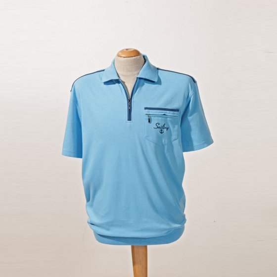 Polo homme confort,bleu 