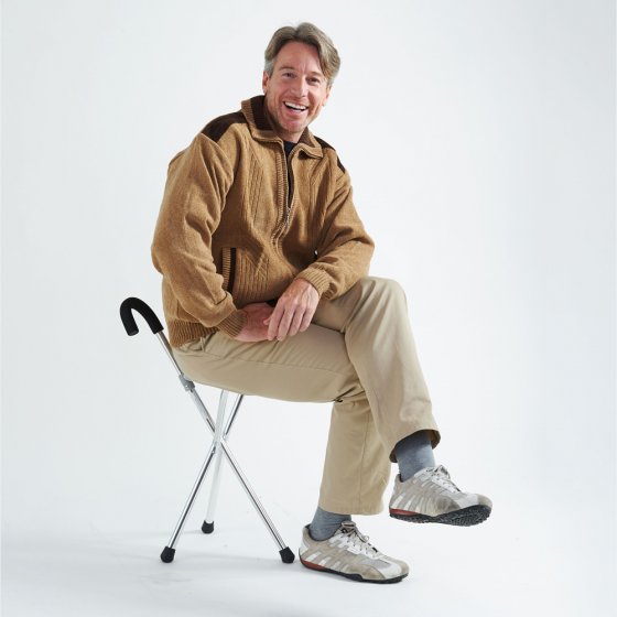 Gehstock mit Sitzfläche