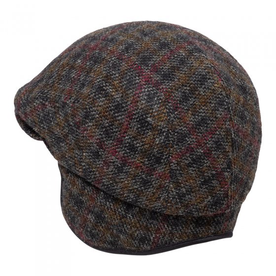 Casquette plate en laine avec protection contre le froid 