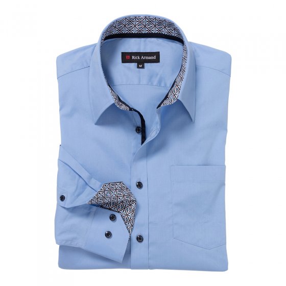 Stretchhemd mit Kontrasten 