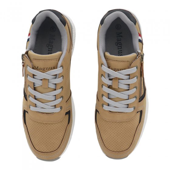 Chaussure à lacets avec fermeture éclair 46 | Beige