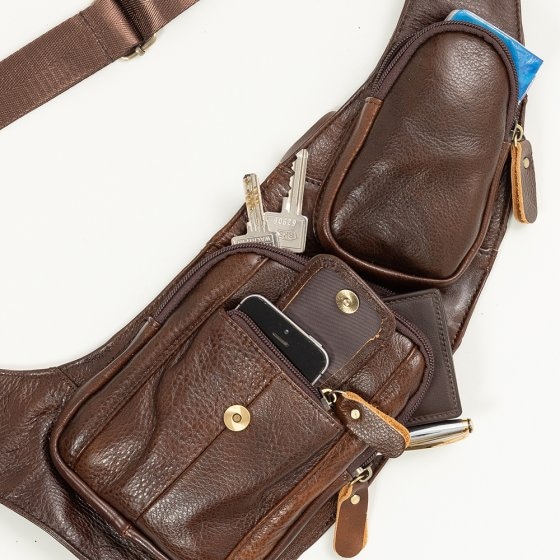 Herren Leder Cross Bag 