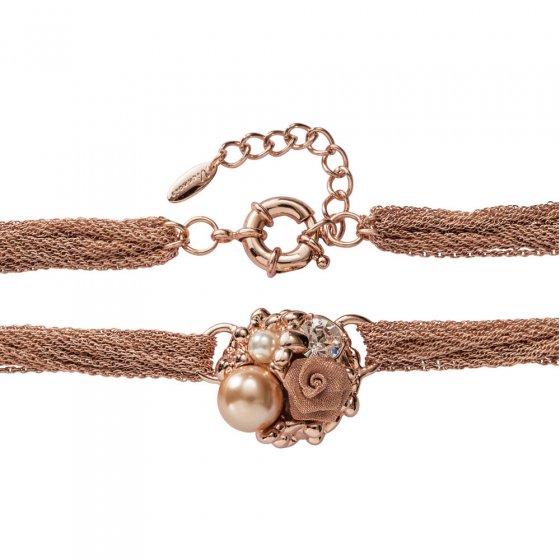 Collier rose doré 