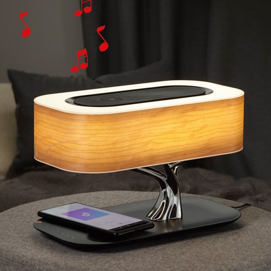 Lampe en merisier en forme d'arbre