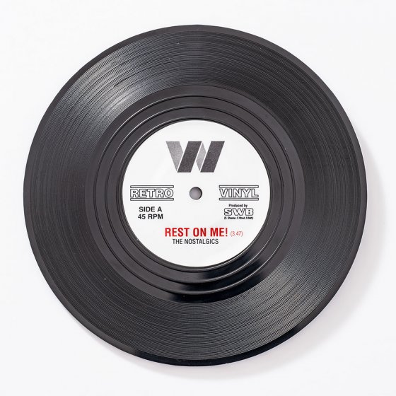 SET DE 4 DESSOUS-DE-VERRE VINYLE « RECORDS » 