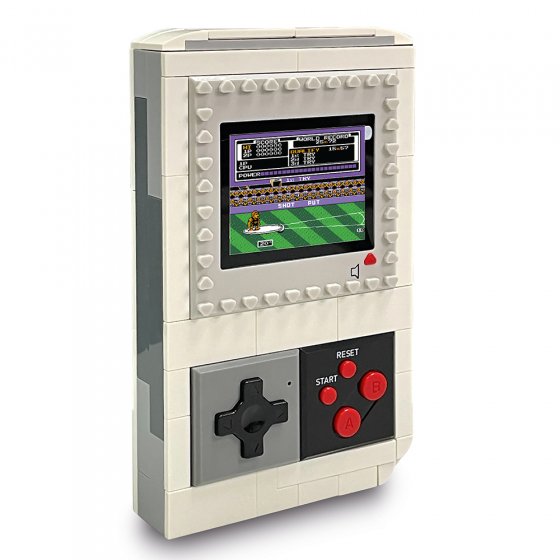Retro-Spielekonsole mit Bausteinen