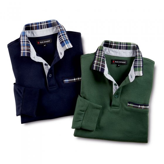 Polo interlock a.contra.,Vert L | Vert