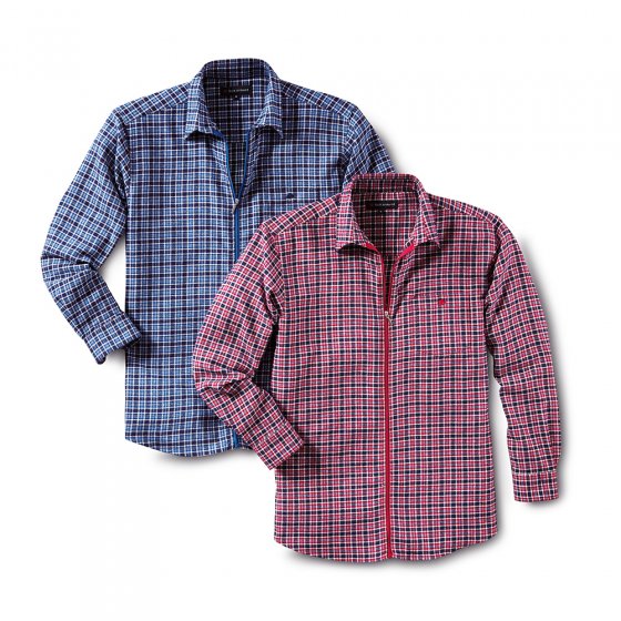 Chemise de flanelle zippée 