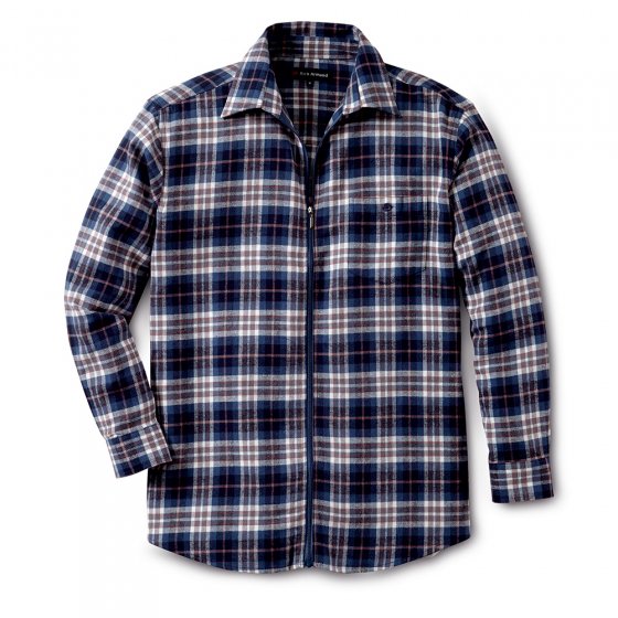 Chemise de flanelle zippée 