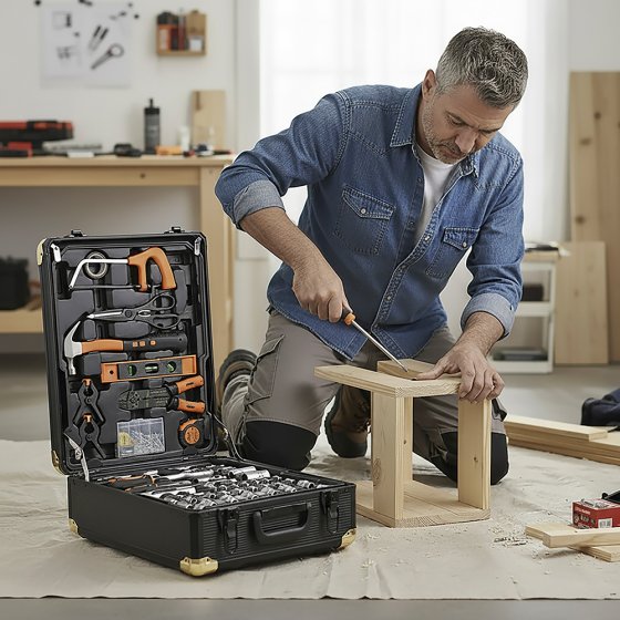 Coffre à outils Trolley 396 pièces 