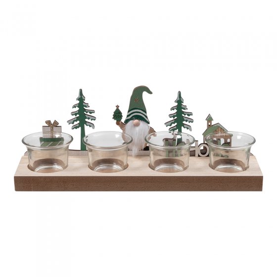 Bougeoir en bois 