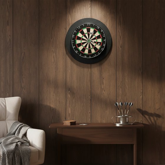 Sisal-Dartscheibe mit Wandschutzring 