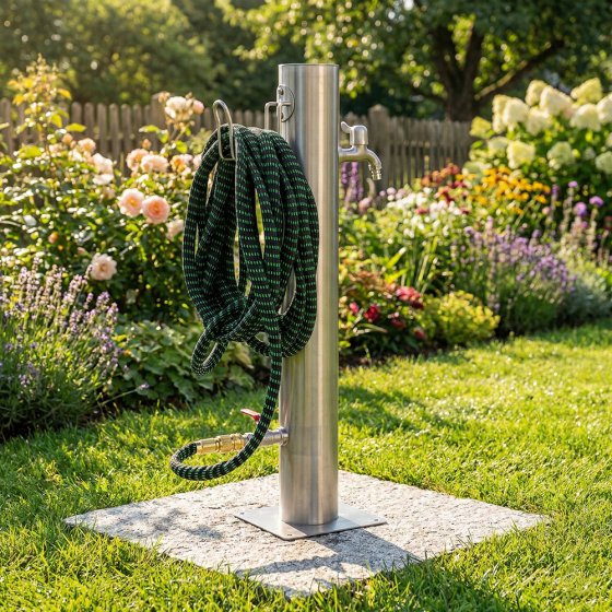Edelstahl-Wasserzapfsäule 