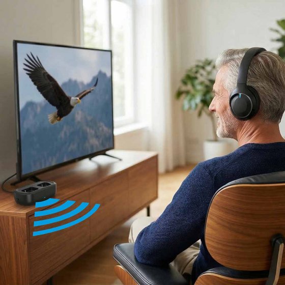 Casque TV avec station de base 