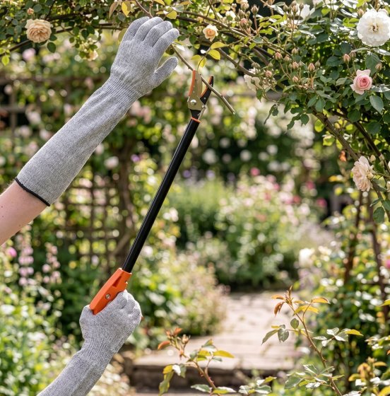 Langarm-Gartenschutzhandschuh (1 Paar) 