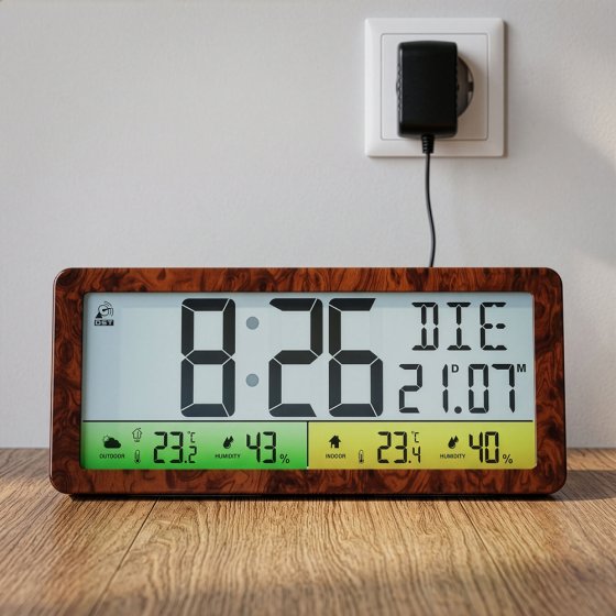 Station météo radiocommandée avec écran couleur XXL 